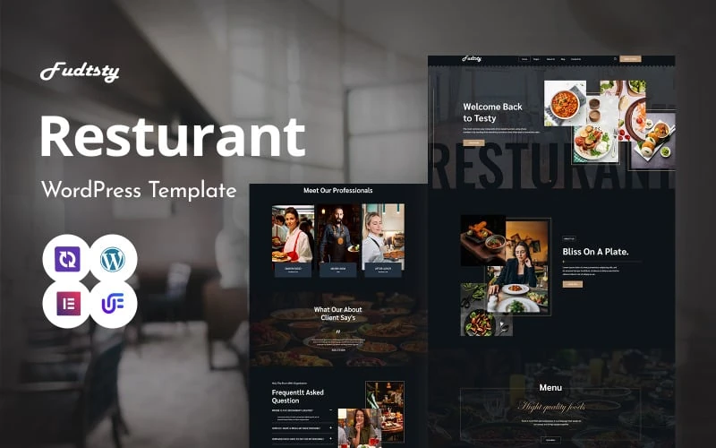 Fudtsty - Tasty Dining Restaurant And WordPress Elementor Theme