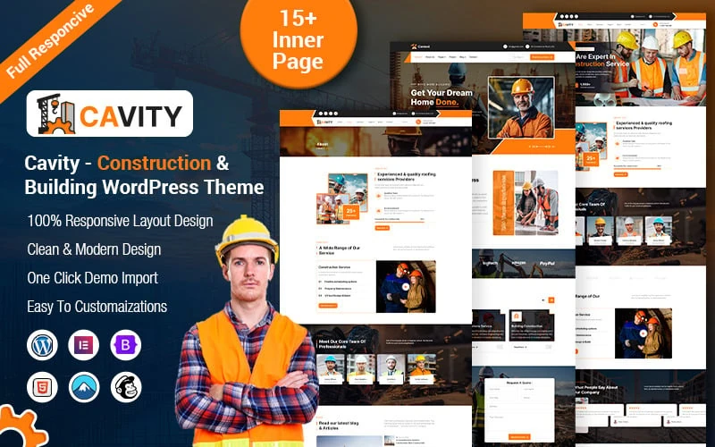 Cavity - Construction & Building WordPress Theme