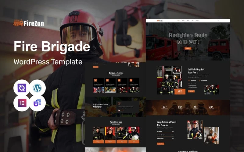 Fire Zon - Fire Department And Security WordPress Elementor Theme