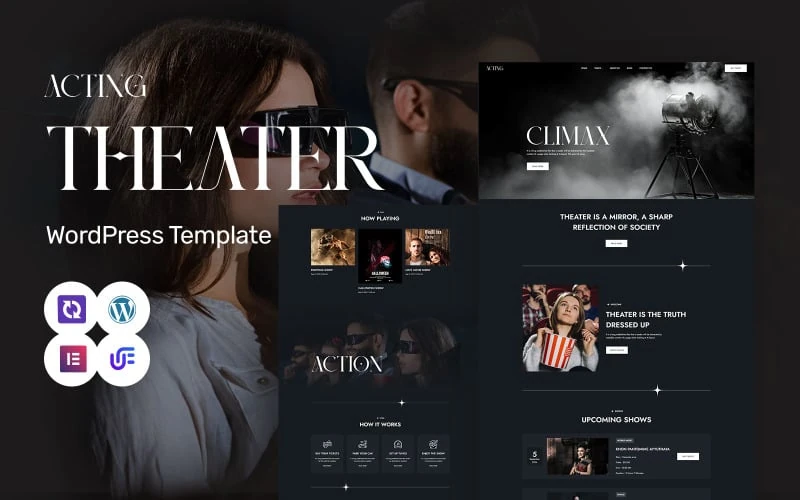Acting - Theater Show, Movie Studio And Live Performances WordPress Elementor Theme