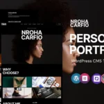 Nroha - personal portfolio WordPress Elementor Theme