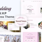 Sweet Vows - Digital wedding invitation and event WordPress Theme