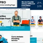 Plumpro - Plumber Service Landing Page Theme WordPress