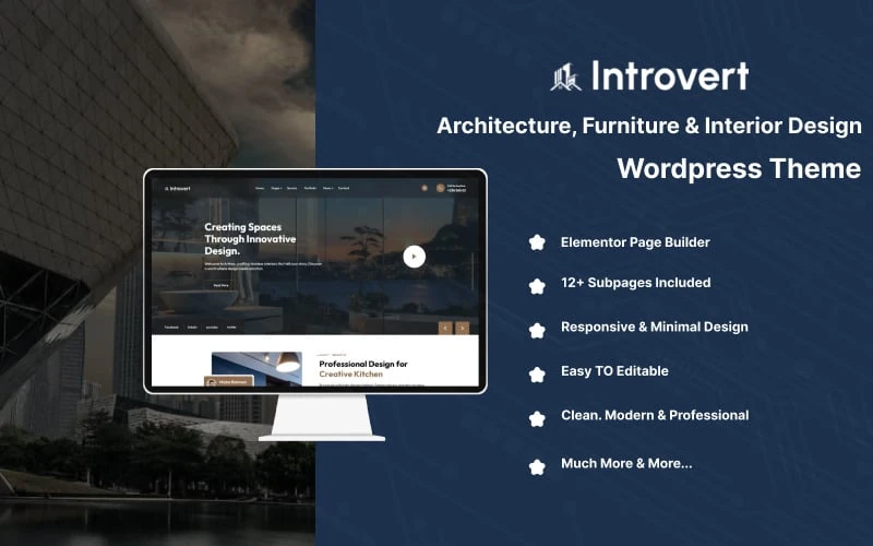 Introvert - Architecture, Furniture & Interior Design WordPress Theme