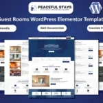 Peaceful Stays - Guest Rooms, Hotel & Resort WordPress Elementor Template