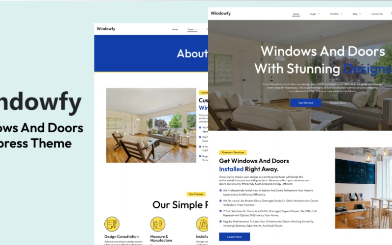 Windowfy - Windows And Doors Services Wordpress Theme