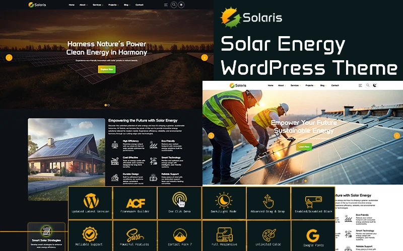 Solaris - Solar Energy WordPress Theme