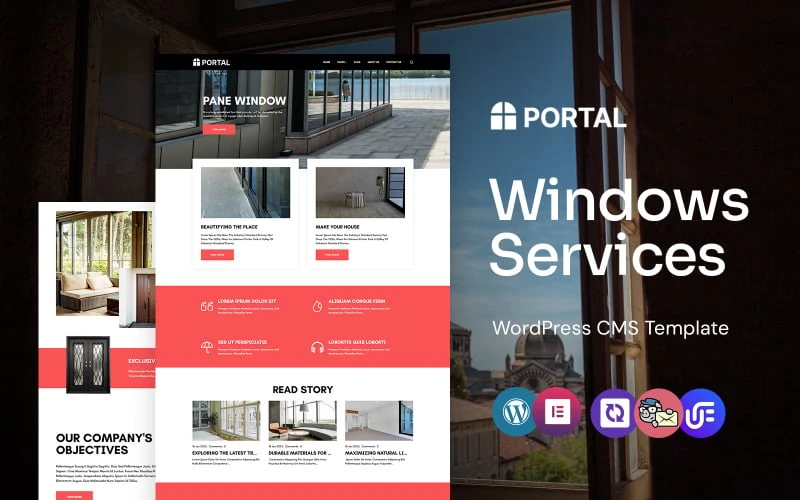 Portal - Windows Services WordPress Elementor Theme