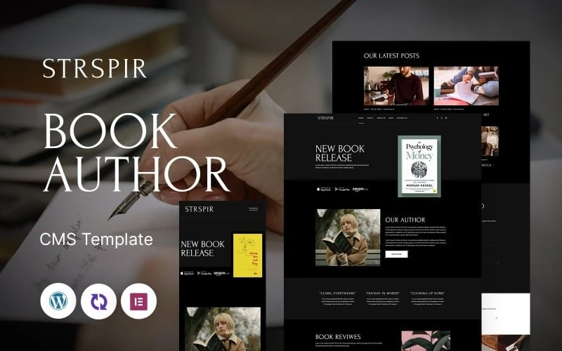Strspir - Book Author Multipurpose Responsive WordPress Theme