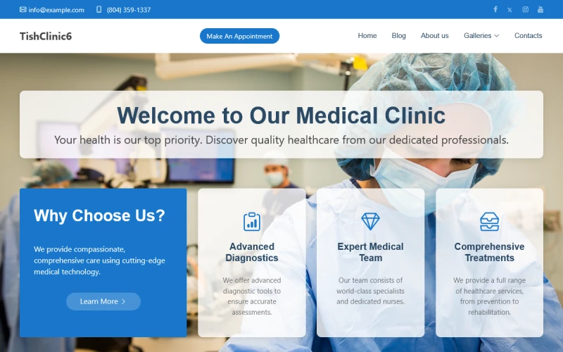 TishClinic6 – Medical Clinic WordPress Theme
