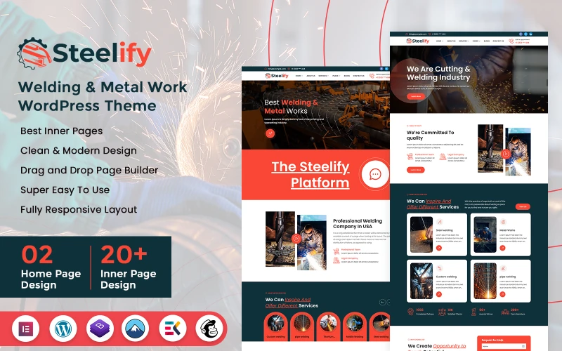Steelify - Welding & Metal Work WordPress Theme