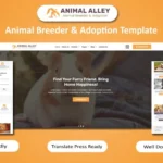 Animal Alley - Animal Breeder & Adoption WordPress Elememtor Template