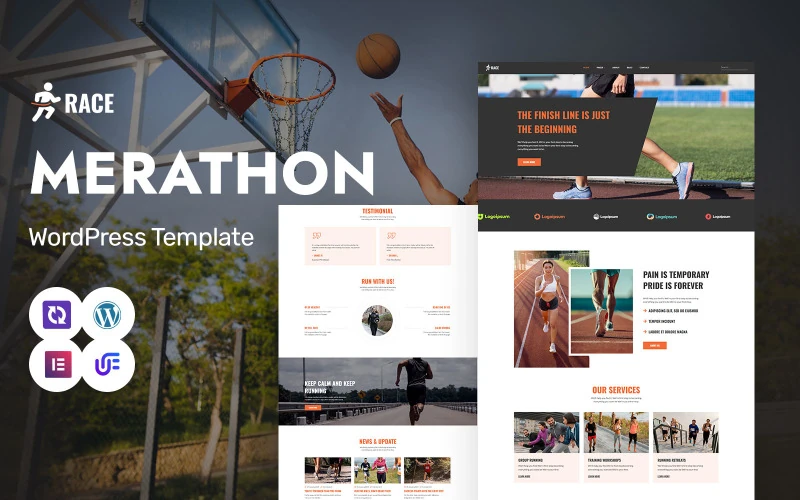 Race - Marathon Events And Running Clubs WordPress Elementor Theme