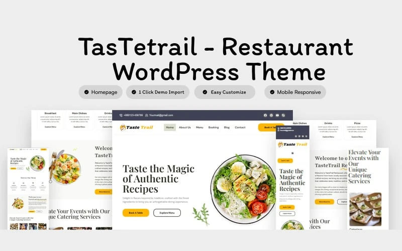 TasTrail- Restaurant WordPress Theme