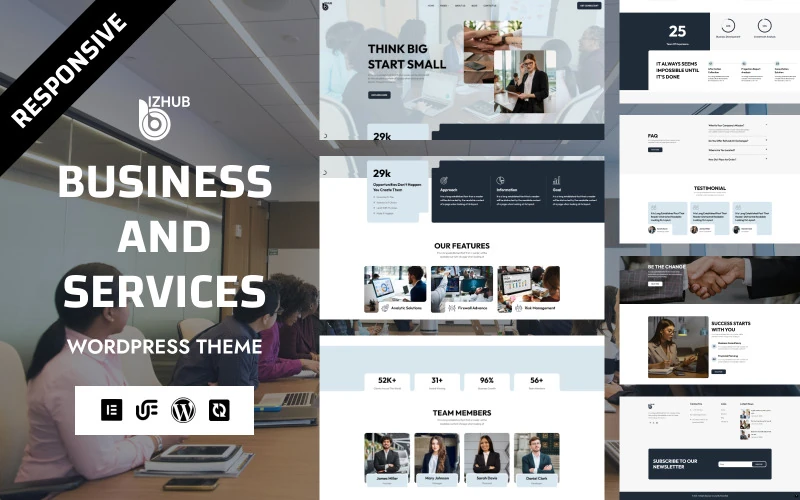 BizHub - Corporate, Consulting & Business Services WordPress Elementor Theme