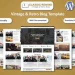 Classic Rewind - Vintage & Retro Blog Elementor Template