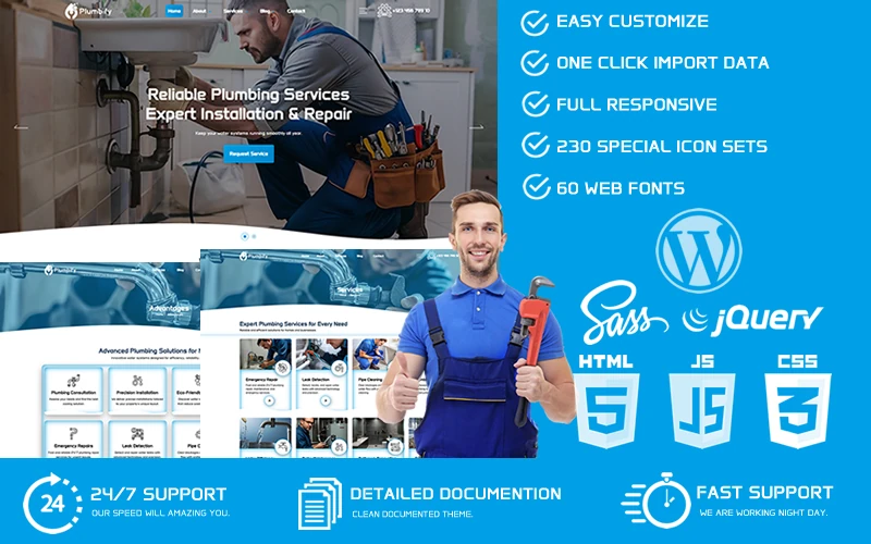 Plumbify - Plumbing Services WordPress Theme
