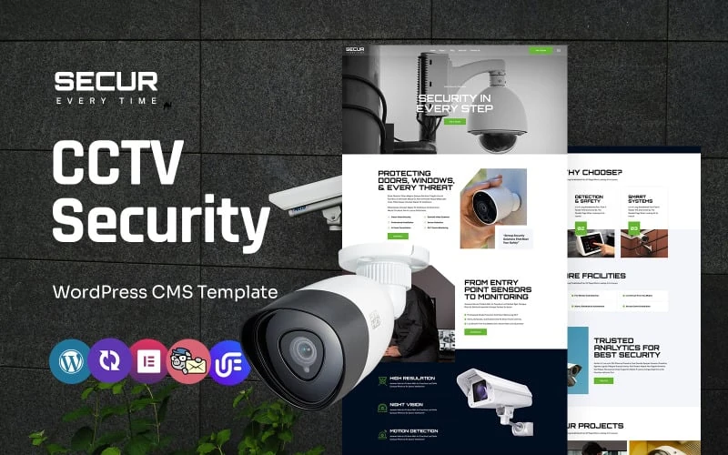 Secur - CCTV And Security Service Multipurpose WordPress Elementor Theme