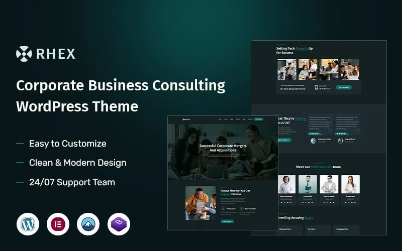 Rhex - Corporate Business Consulting WordPress Theme