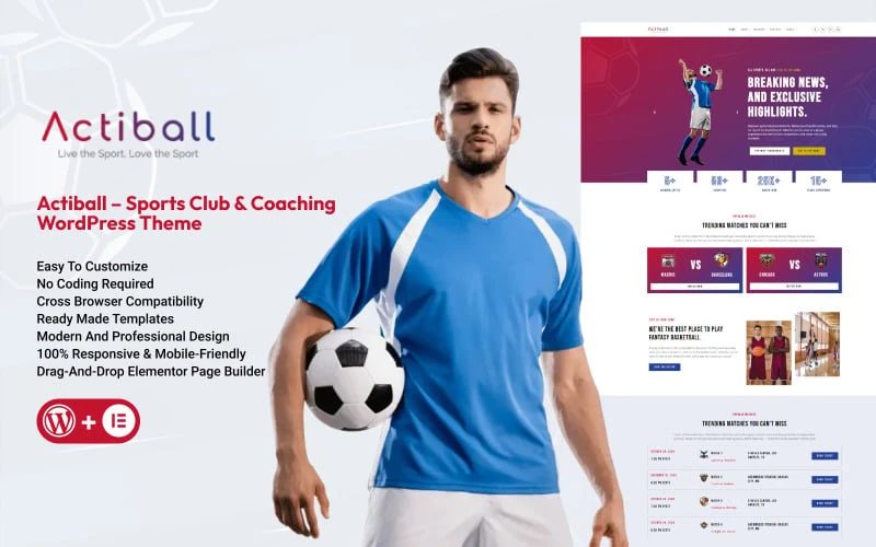 Actiball - Sports & Fitness WordPress Theme