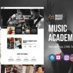 MusicDiary - Music Academy and Instrument Training WordPress Elementor Theme
