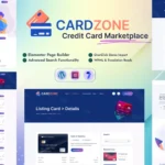 CardZone - Credit Card Affiliate Marketplace Elementor WooCommerce WordPress Theme