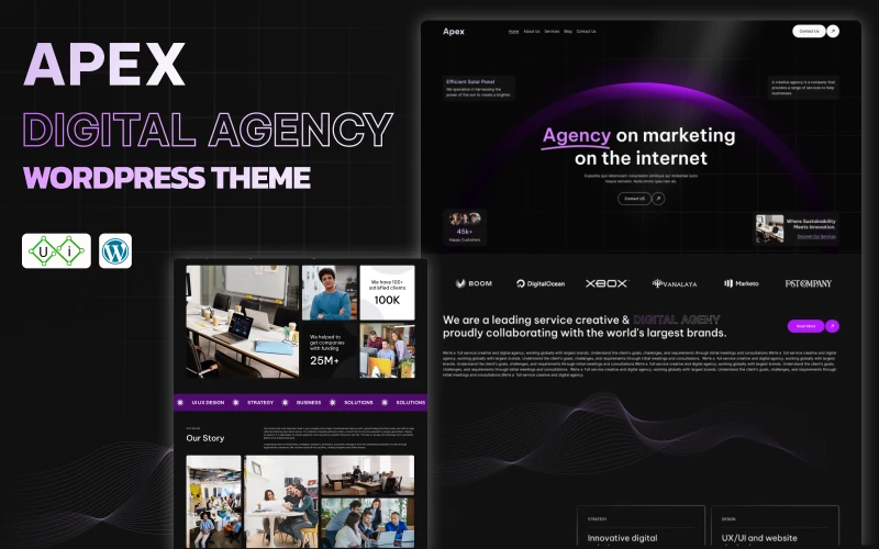 Apex - Creative Portfolio & Digital Agency WordPress Theme