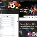 Bcclub – Sports Betting & Live Score WordPress Theme for Bookmakers & Prediction Sites