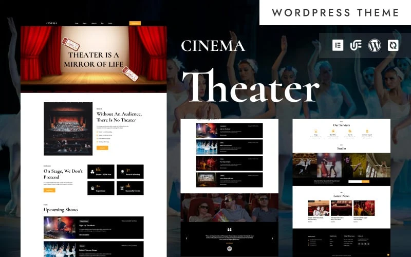Cinema - Vintage Theater & Performing Arts WordPress Elementor Theme