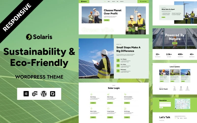 Solaris - Alternative Power & Green Energy WordPress Elementor Theme
