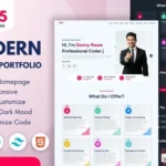 Modern Portfolio React JS Template - Next JS, Tailwind CSS - Responsive HTML Template