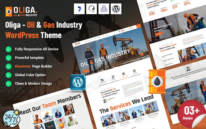 Oliga - Oil & Gas Industry WordPress Theme