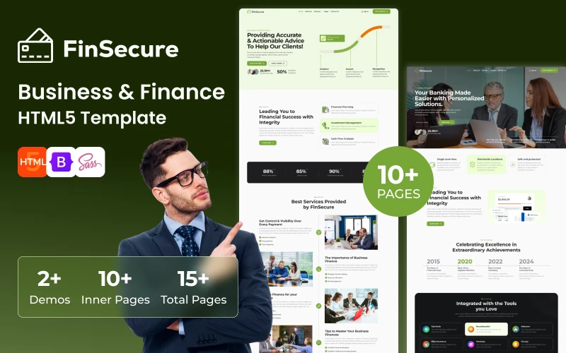 Finsecure - Tax Advisor - Business & Financial Consulting HTML Template