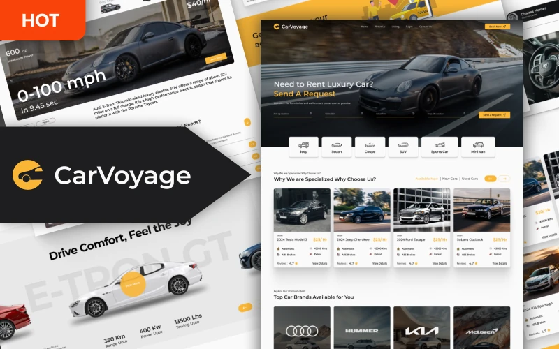 Carvoyage - Car Rental and Booking HTML Template