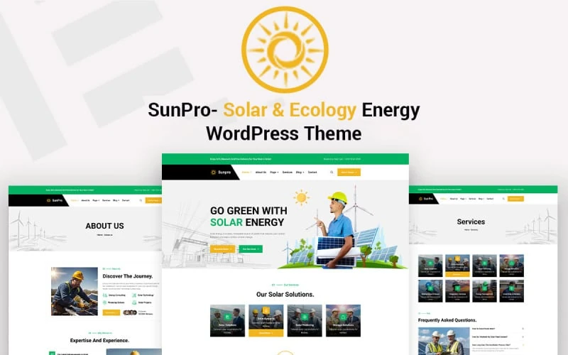 Sunpro - Solar Renewable Energy, Environment & Echology WordPress Theme