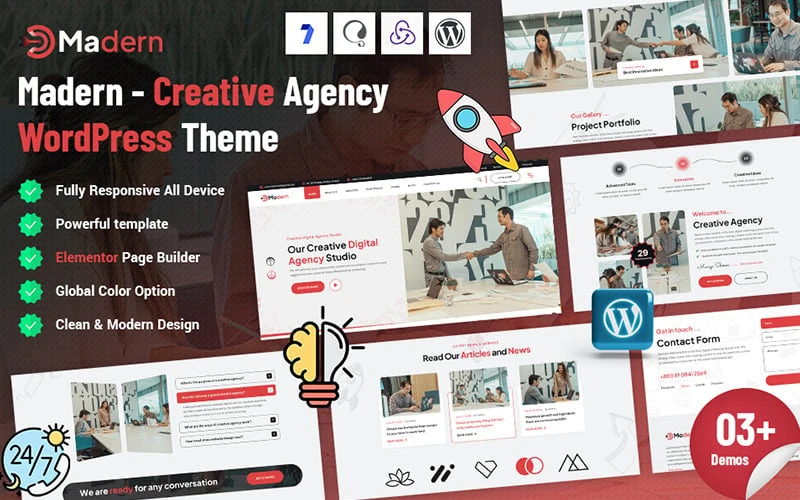 Madern - Creative Agency WordPress Theme