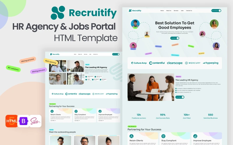 Recruitify - Career Portal and Job Seekers HTML Template