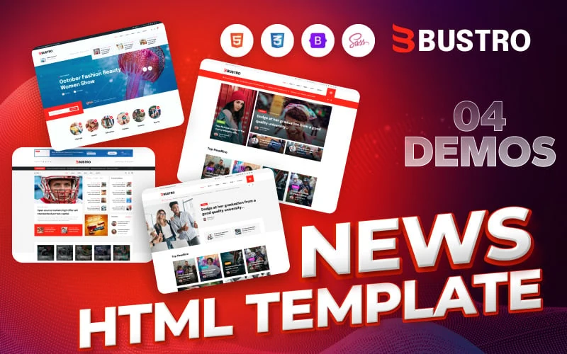 Bustro - News & Magazine HTML Template