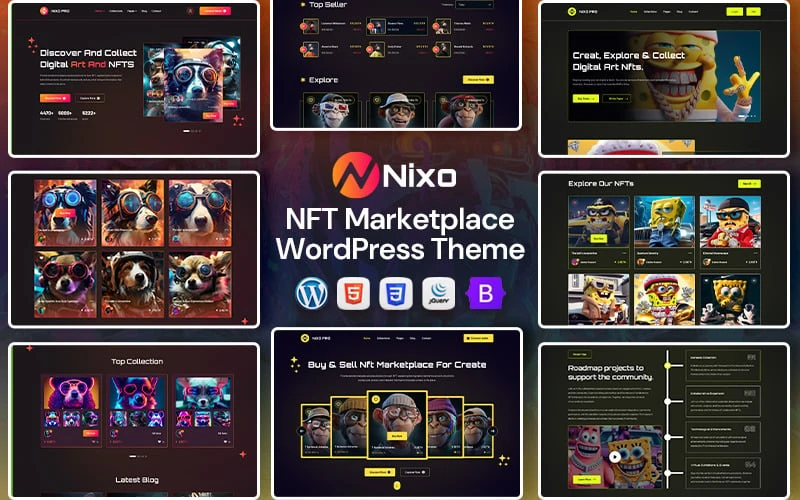 Nixo - NFT Marketplace WordPress Theme