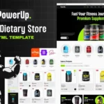 Power Up - Health & Fitness Dietary Supplement Product HTML Template