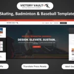 Victory Vault - Skating, Badminton & Baseball WordPress Elemnetor Template