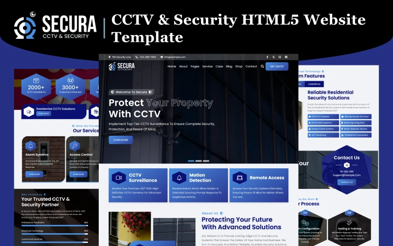 Secura - CCTV and Security HTML5 Website Template