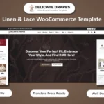 Delicate Drapes - Linen & Lace Fashion WooCommerce Elementor Template