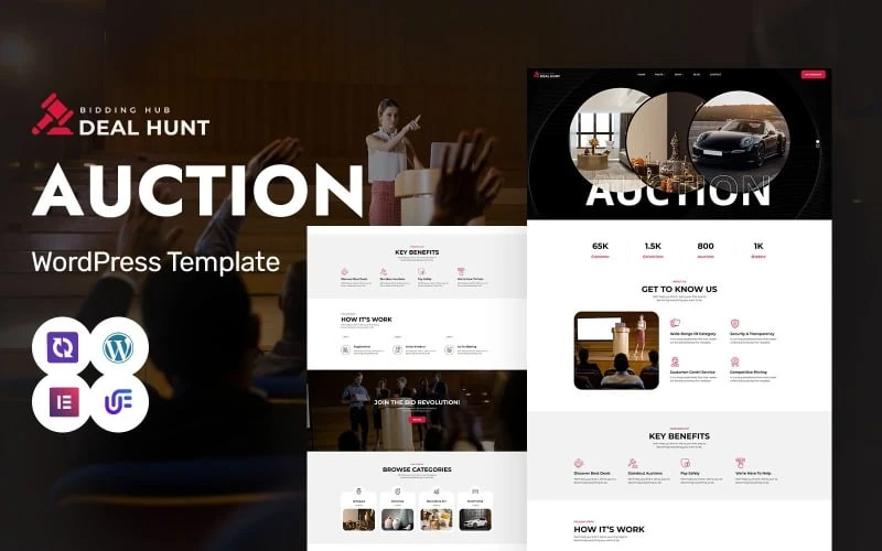 Deal Hunt - Auctions, Marketplace And Antique Sales WordPress Elementor Theme