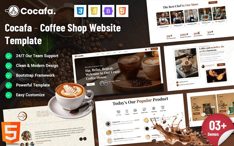 Cocafa - Coffee Shop Website Template