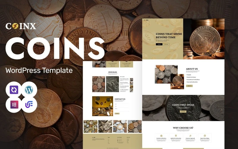Coinx - Numismatic Museum And Rare Coins WordPress Elementor Theme