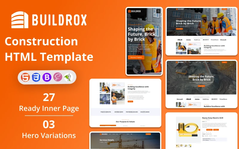 BuildRox - Construction HTML Template