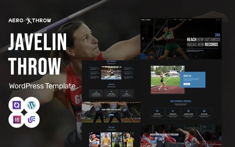 Aero Throw - Athletics And Javelin Throw WordPress Elementor Theme