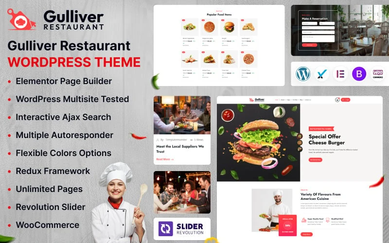 Gulliver Restaurant WordPress Theme
