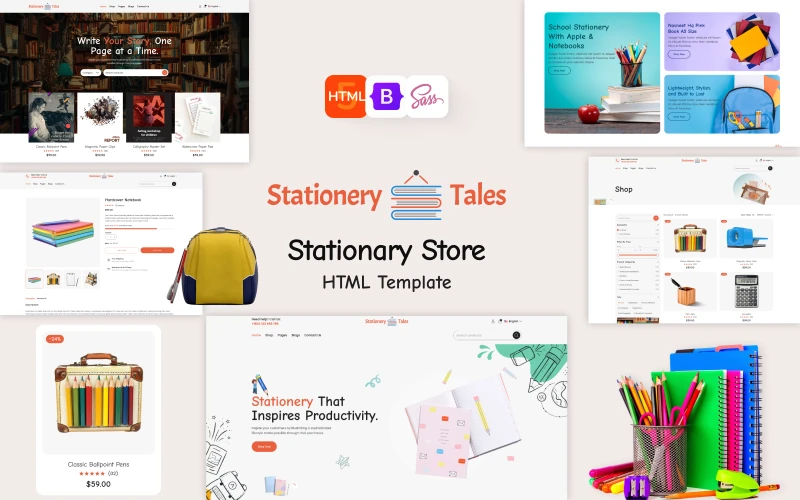 Stationery Tales - School & Office Stationery Supplies HTML Template
